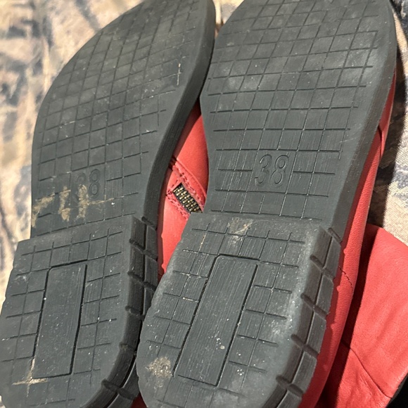 BUENO Womens Red Leather Fashion Boots EUR 38 Medium (B, M)! - Picture 6 of 8